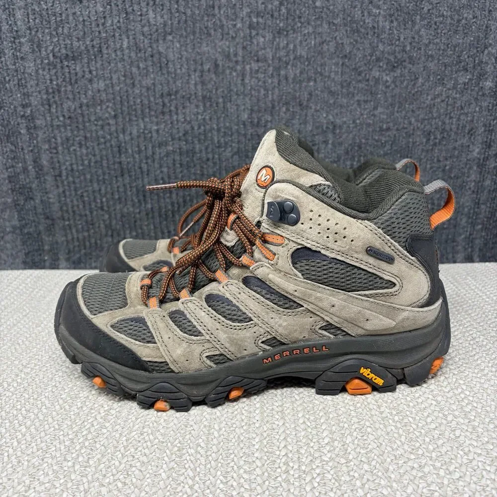 Merrell Moab 3 Mid Hiking Boots Waterproof Suede Brown Lace Up Mens 9 J035841